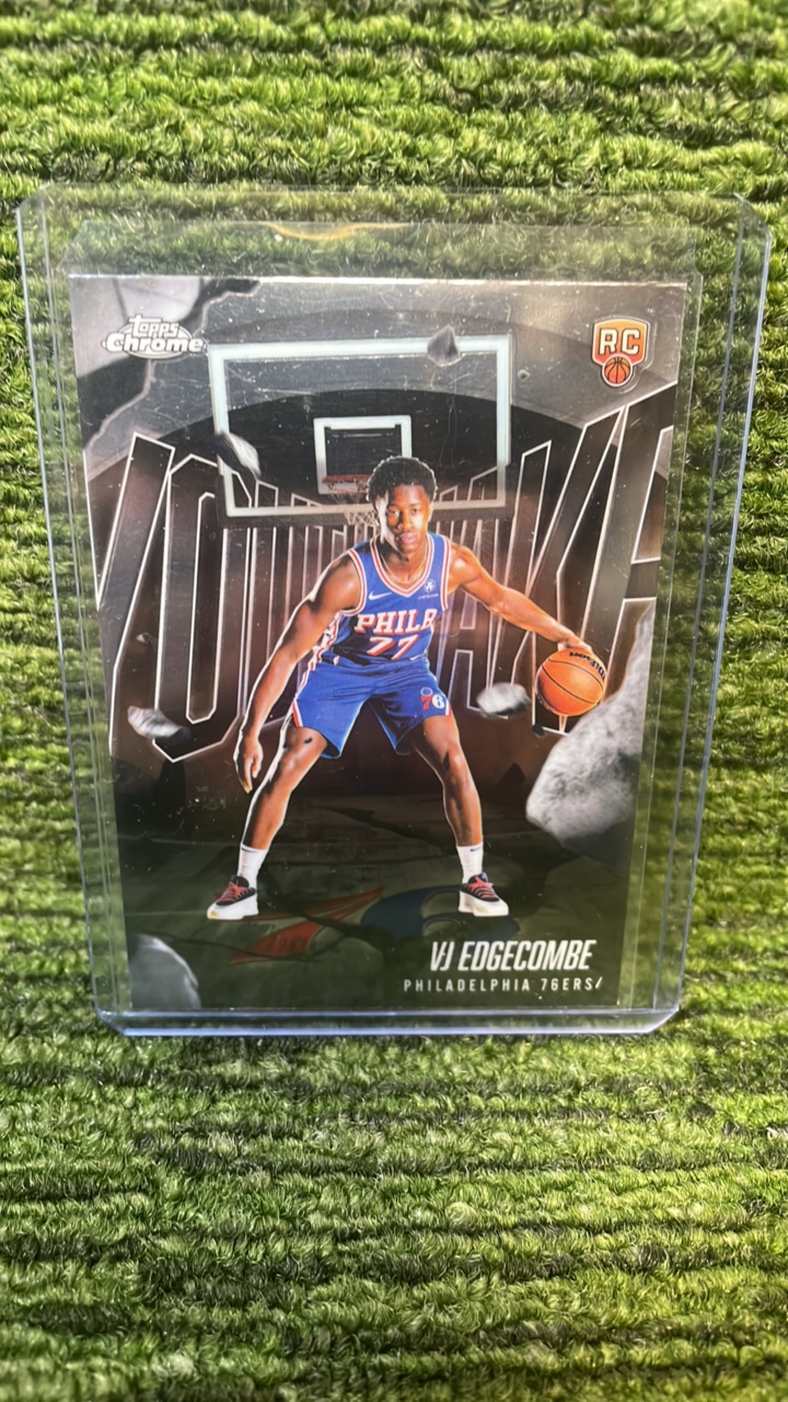 lot 237J image: 202526 Topps chrome VJ Edgecombe Philadelphia 76ers RC rookie card